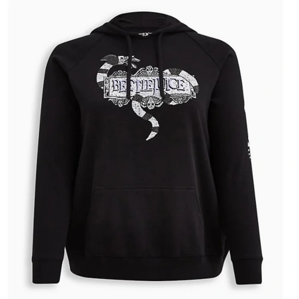 TORRID NWT BEETLEJUICE COZY FLEECE HOODIE HALLOWEEN - Picture 6 of 7